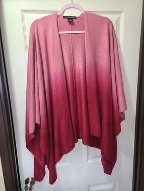 Saks Fifth Avenue Pink to Burgundy Ombre Wrap